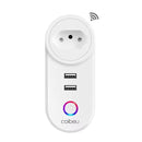 Tomada Inteligente Wifi, Controle por Celular, Controle por Voz (Alexa, Google Home), 1 Tomada, 2 entradasUsb