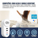Tomada Inteligente Wifi, Controle por Celular, Controle por Voz (Alexa, Google Home), 1 Tomada, 2 entradasUsb