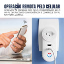 Tomada Inteligente Wifi, Controle por Celular, Controle por Voz (Alexa, Google Home), 1 Tomada, 2 entradasUsb