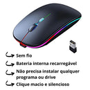 Mouse Wireless Recarregável Luz Led Rgb 2.4 Ghz Sem Fio
