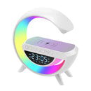 Estação Inteligente Bluetooth, Luz RGB, Carregador Sem Fio, Relógio Doméstico e Leitor de Música