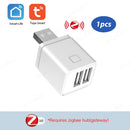 Adaptador Usb inteligente Tuya wifi/zigbee 1/2/3 portas, Controle por Voz Alexa Google casa, Controle por APP