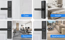Fechadura Inteligente Intelar X1 Tuya Wifi e Bluetooth, Com Biometria(Leitura digital), Senha, Cartão IC Magnético