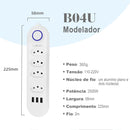 Tomada Filtro de Linha com 3 entradas USB