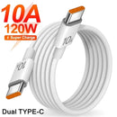 Cabo de carregamento rápido universal 120w 10a USB Tipo C, Transferência de dados de alta velocidade