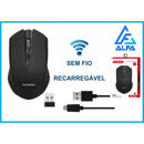 Mouse Sem Fio Recarregável Wirelles 2.4G