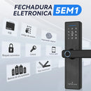 Fechadura Inteligente Intelar X1 Tuya Wifi e Bluetooth, Com Biometria(Leitura digital), Senha, Cartão IC Magnético