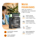 Mini Ar Condicionado Climatizador, Umidificador Ventilador Portátil USB Led Quarto Sala Escritório