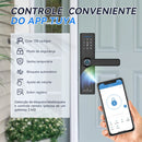 Fechadura Inteligente Intelar X1 Tuya Wifi e Bluetooth, Com Biometria(Leitura digital), Senha, Cartão IC Magnético