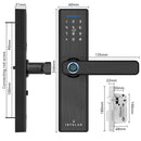 Fechadura Inteligente Intelar X1 Tuya Wifi e Bluetooth, Com Biometria(Leitura digital), Senha, Cartão IC Magnético
