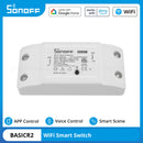 Sonoff basico disjuntor sem fio, Controle remoto de voz interruptor de luz inteligente, controle via alexa e google home