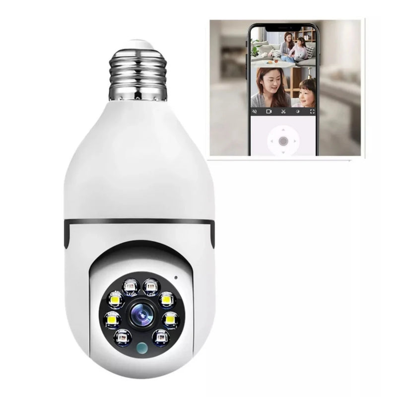 Câmera Lâmpada de Segurança Smart Wi-Fi, Full Hd, Visão Noturna