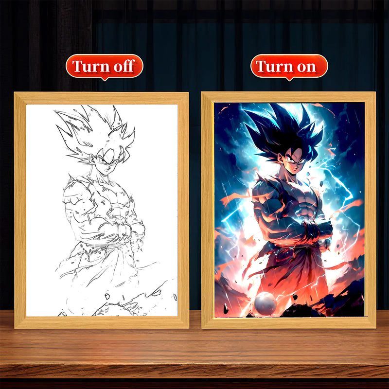 Quadro de Luz Led decorativo Dragon Ball Z
