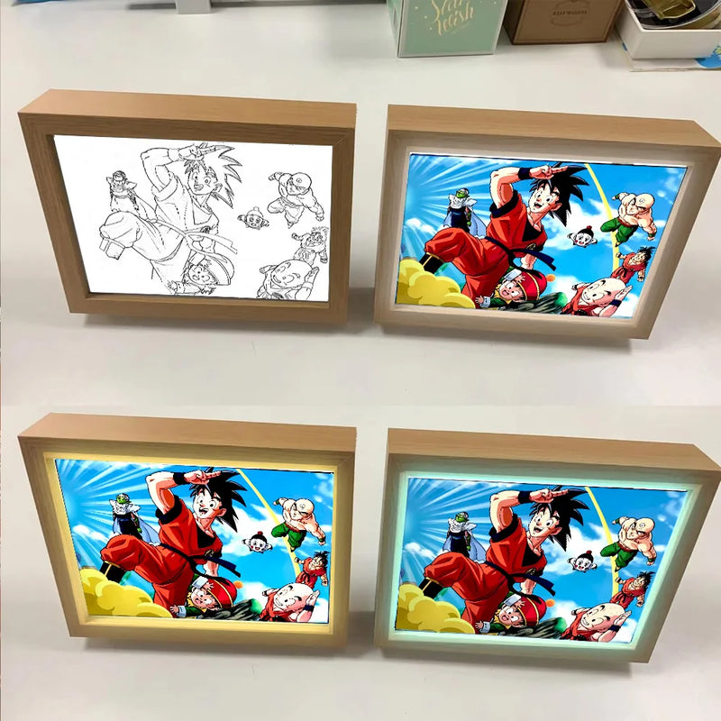 Quadro de Luz Led decorativo Dragon Ball Z