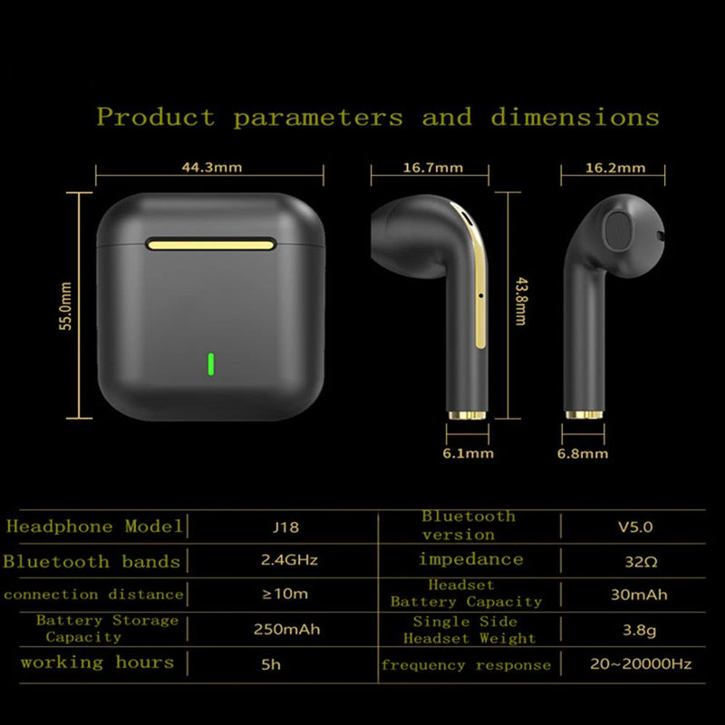 Xiaomi J18 fone de ouvido sem fio bluetooth 5.3, Intra-auricular, Cancelamento de ruído, A prova d'água