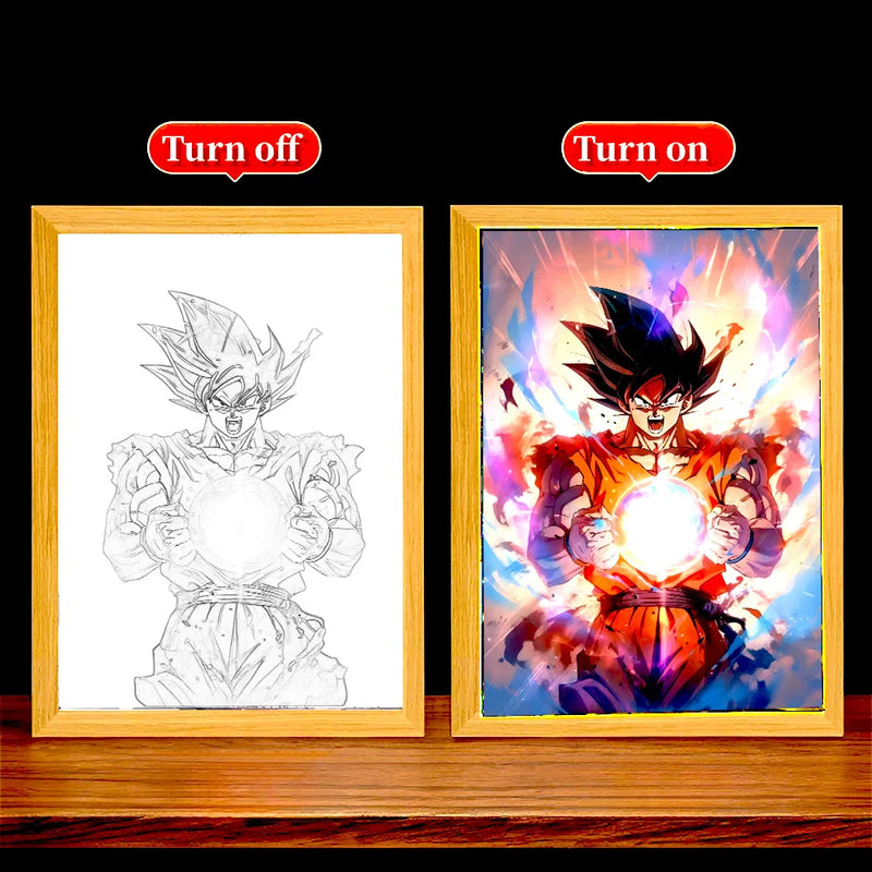 Quadro de Luz Led decorativo Dragon Ball Z