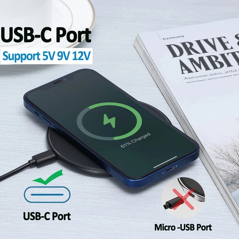 Carregador Fast Charger sem fio (carregamento por indução)