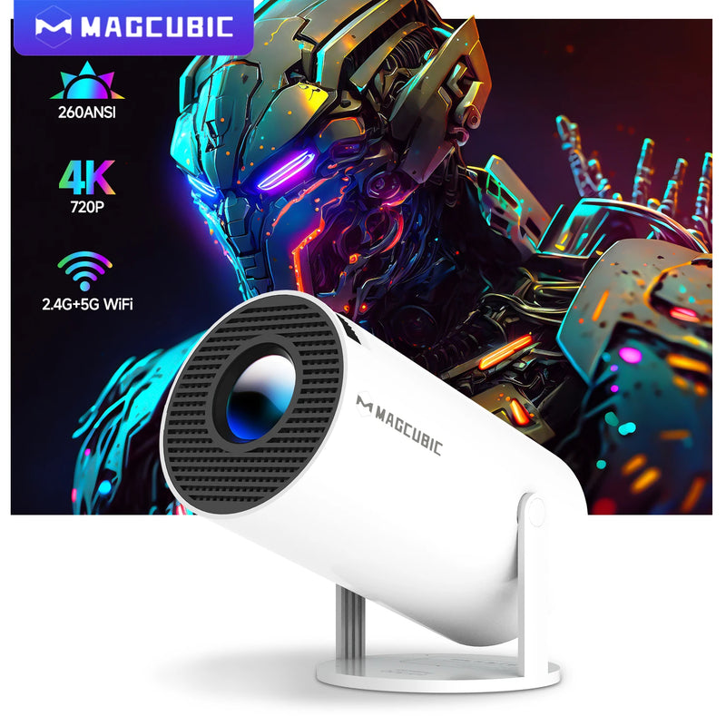 Projetor de Imagem Portátil HY300 Pro 4K Cinema em Casa