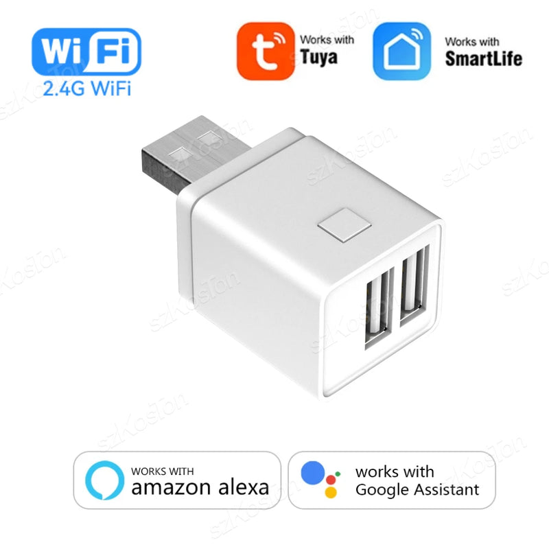 Adaptador Usb inteligente Tuya wifi/zigbee 1/2/3 portas, Controle por Voz Alexa Google casa, Controle por APP