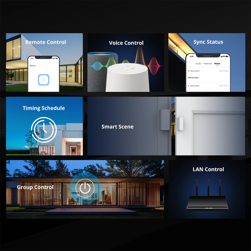 Sonoff basico disjuntor sem fio, Controle remoto de voz interruptor de luz inteligente, controle via alexa e google home