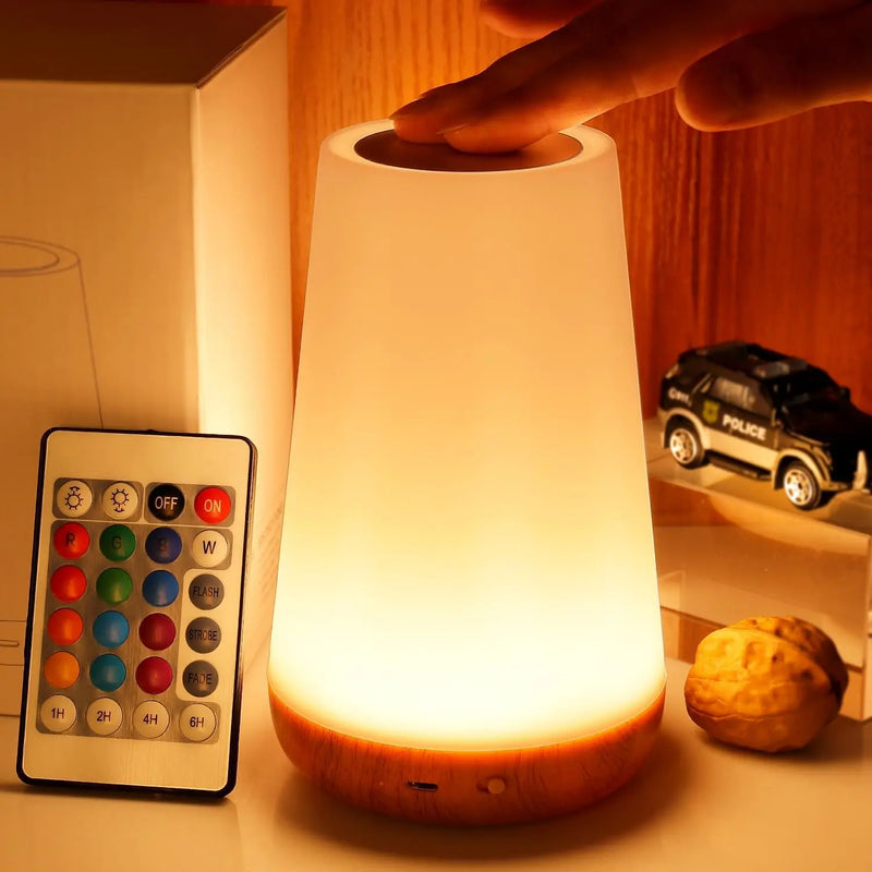 Luminária de Cabeceira RGB Portátil 13 Cores com Controle Remoto