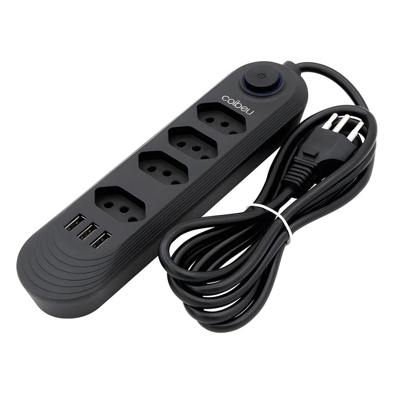 Tomada Filtro de Linha com 3 entradas USB