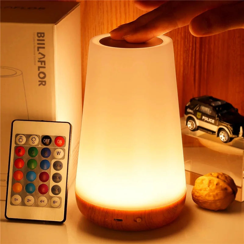 Luminária de Cabeceira RGB Portátil 13 Cores com Controle Remoto