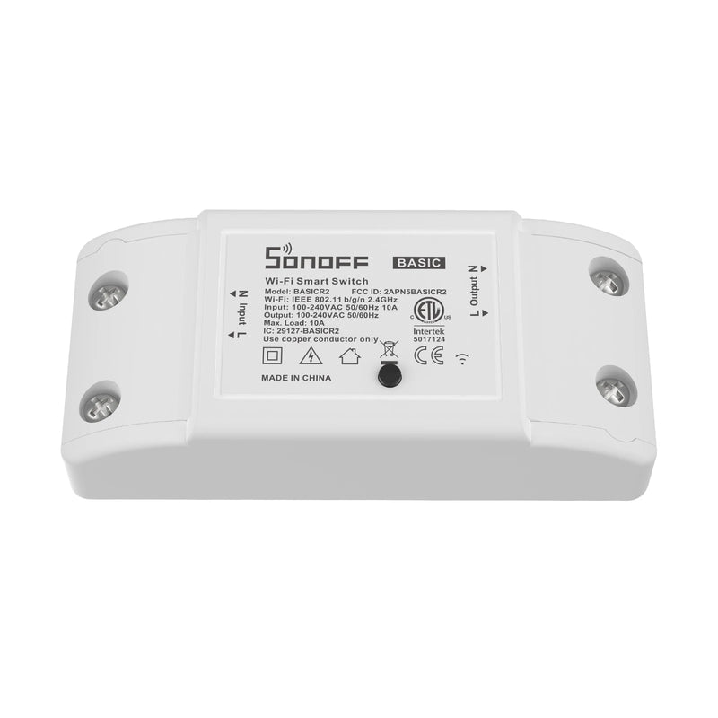 Sonoff basico disjuntor sem fio, Controle remoto de voz interruptor de luz inteligente, controle via alexa e google home