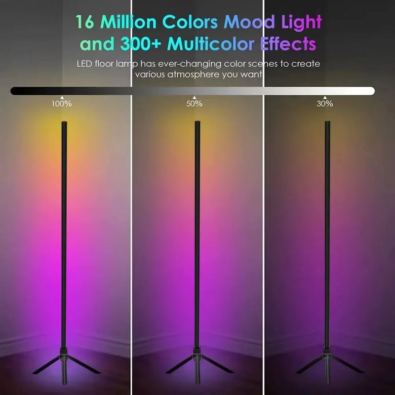 Luminária Led Atmosfera de Chão RGB Inteligente (Controle por APP, Controle Remoto)
