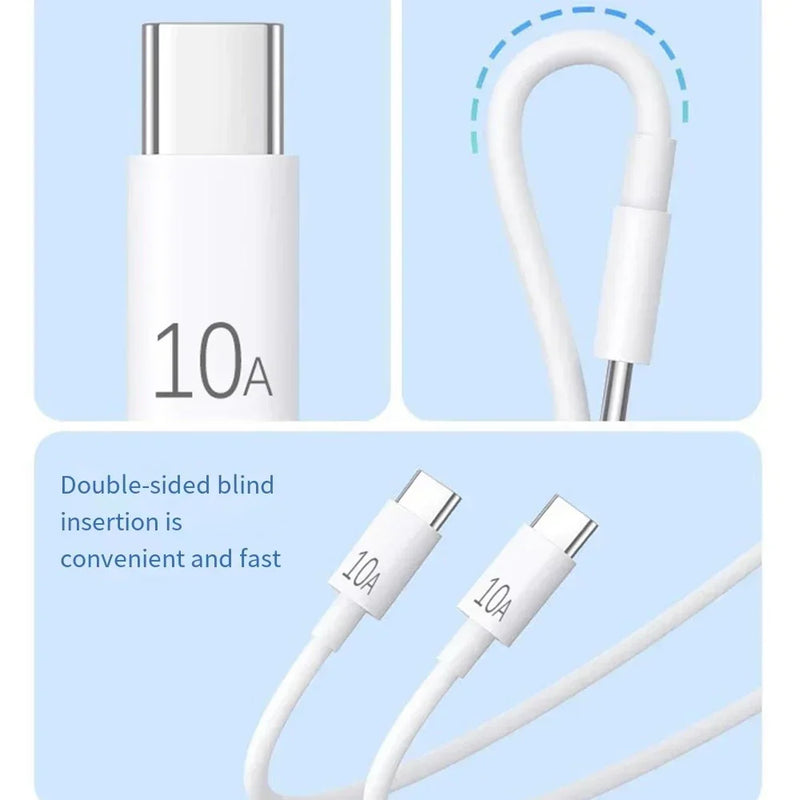 Cabo de carregamento rápido universal 120w 10a USB Tipo C, Transferência de dados de alta velocidade
