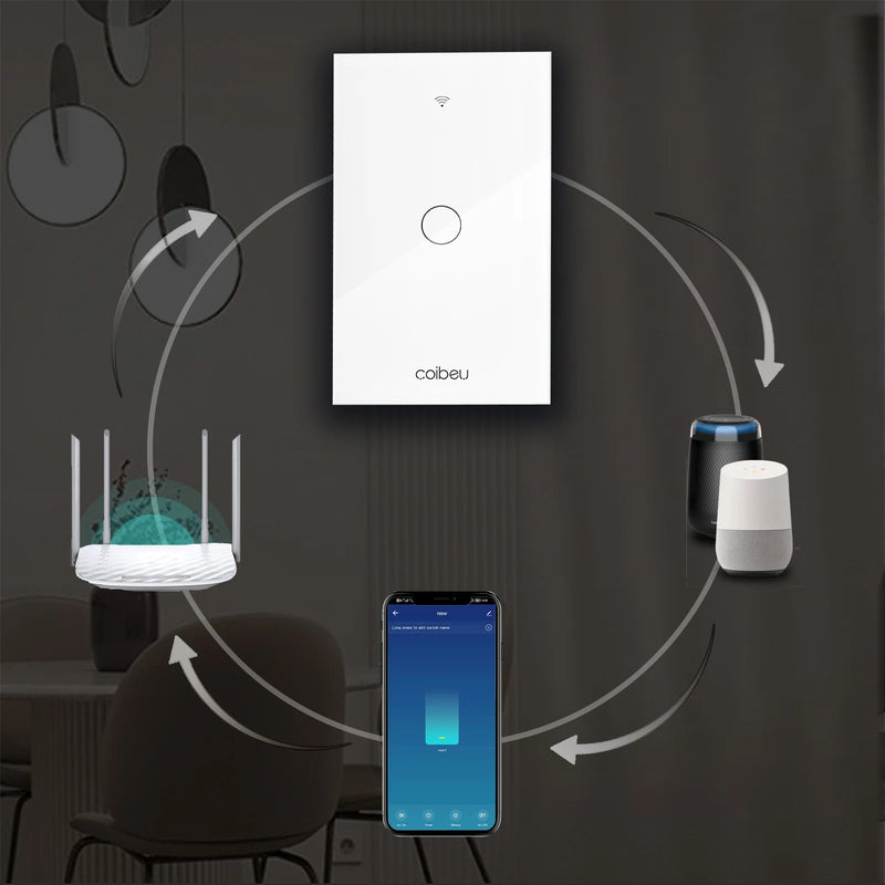 Interruptor + Tomada WiFi inteligente, Alexa, Google Assistente