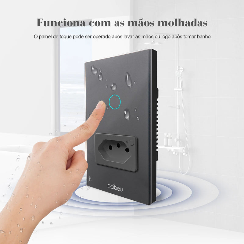 Interruptor + Tomada WiFi inteligente, Alexa, Google Assistente