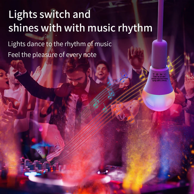 Lâmpada LED RGB Tuya Smart WiFi 20W, Comande com Alexa, Google home, Aplicativo Smart Life