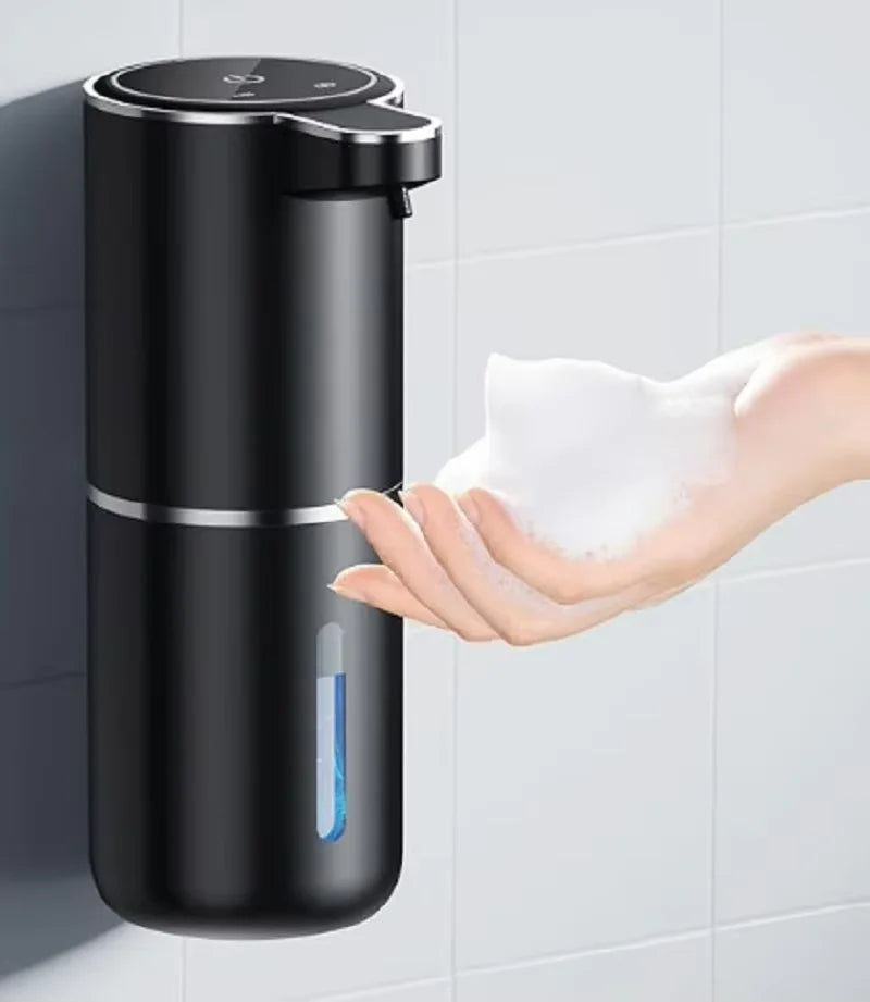 Dispensador automático de sabão em espuma com sensor, 4 níveis ajustáveis, para banheiro e cozinha