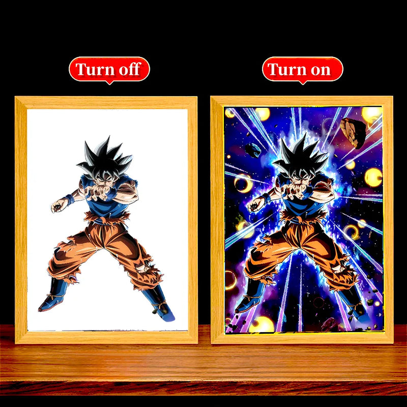 Quadro de Luz Led decorativo Dragon Ball Z