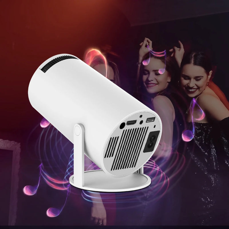 Projetor de Imagem Portátil HY300 Pro 4K Cinema em Casa