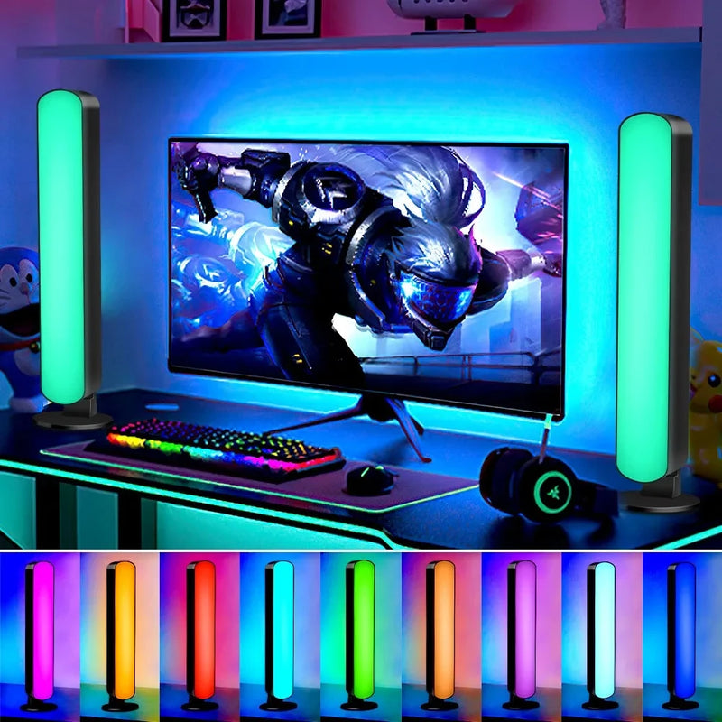 Luz Led inteligente com Microfone captador de som no ritmo da musica, Controle por APP